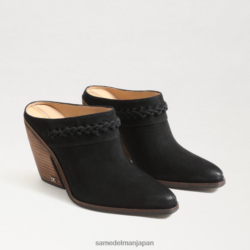 jp_sam_edelman_e5a5b3e680a7_e382a2e383aae382bde383b3e383bbe382a6e382a7e382b9e382bfe383b3e383bbe383a9e38390_e9bb92e38184e382b9.jpg jp Sam Edelman 女性 アリソン・ウェスタン・ラバ 黒いスエード 4NFV0P882 履物 - Image 1