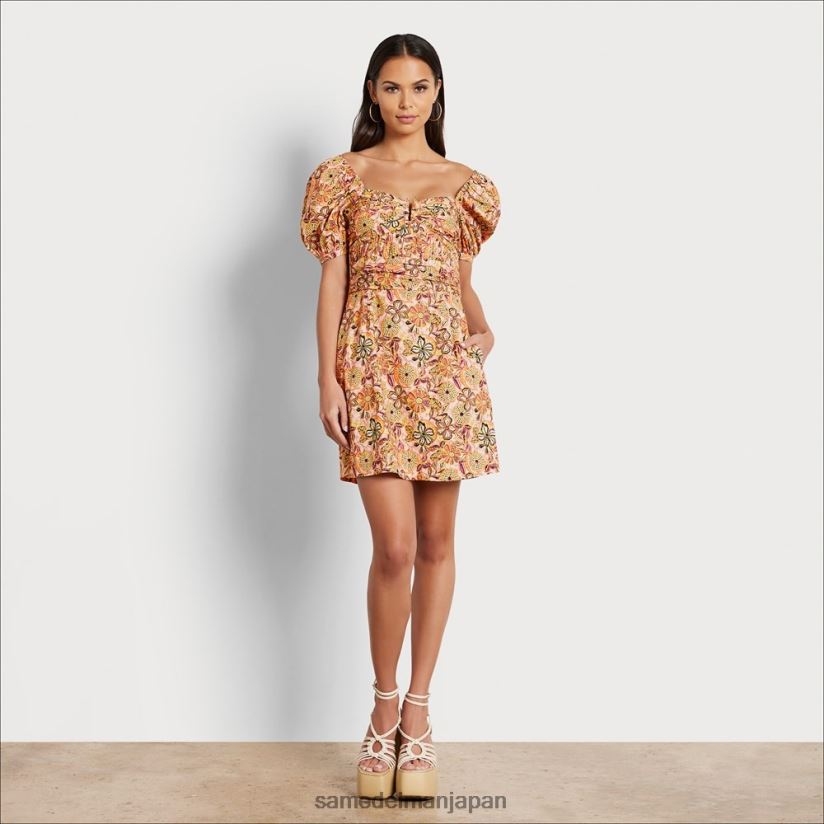 jp_sam_edelman_e5a5b3e680a7_e382a8e383aae382ab_e3839fe3838be38389e383ace382b9_e69bb4e7b497e383ade383bce382ba_4nfv0p1087_e8a1a3e69c.jpg jp Sam Edelman 女性 エリカ ミニドレス 更紗ローズ 4NFV0P1087 衣服 - Image 1
