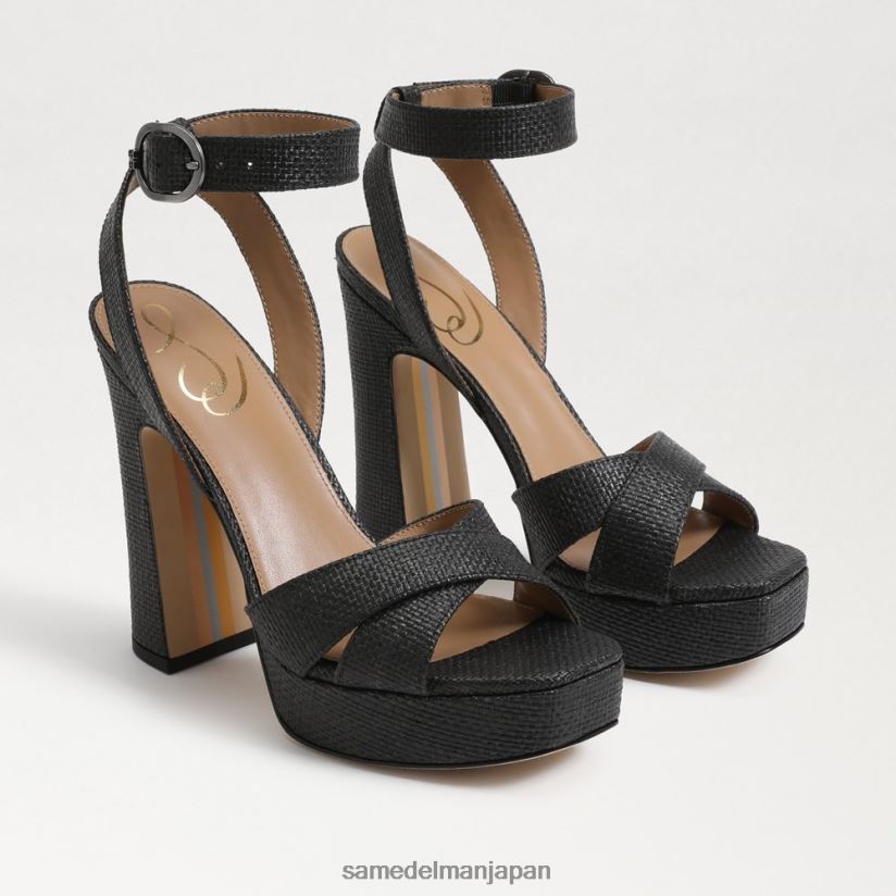 jp_sam_edelman_e5a5b3e680a7_e382abe382a4e3838a_e38397e383a9e38383e38388e38395e382a9e383bce383a0e382b5e383b3e38380e383ab_e9bb92.jpg jp Sam Edelman 女性 カイナ プラットフォームサンダル 黒 4NFV0P513 履物 - Image 1