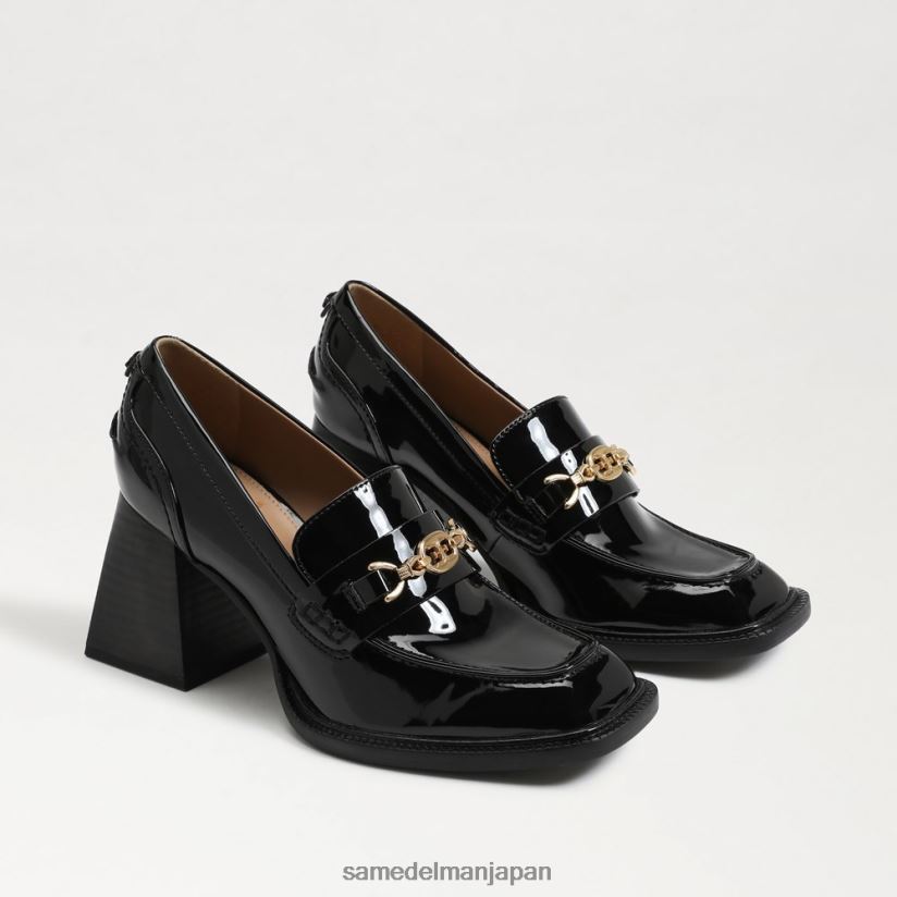 jp_sam_edelman_e5a5b3e680a7_e382afe382a4e383b3e382b7e383bce38396e383ade38383e382afe38392e383bce383abe383ade383bce38395e382a1e.jpg jp Sam Edelman 女性 クインシーブロックヒールローファー ブラックパテント 4NFV0P631 履物 - Image 1