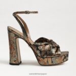 jp Sam Edelman 女性 クリステンのプラットフォームヒール ブロンズマルチ 4NFV0P817 履物 - Image 2