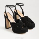 jp Sam Edelman 女性 クリステンのプラットフォームヒール 黒いスエード 4NFV0P819 履物