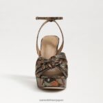 jp Sam Edelman 女性 クリステンのプラットフォームヒール ブロンズマルチ 4NFV0P817 履物 - Image 3