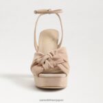 jp Sam Edelman 女性 クリステンのプラットフォームヒール カプチーノ スエード 4NFV0P818 履物 - Image 3