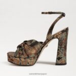 jp Sam Edelman 女性 クリステンのプラットフォームヒール ブロンズマルチ 4NFV0P817 履物 - Image 4