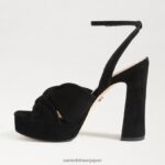 jp Sam Edelman 女性 クリステンのプラットフォームヒール 黒いスエード 4NFV0P819 履物 - Image 4