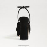 jp Sam Edelman 女性 クリステンのプラットフォームヒール 黒いスエード 4NFV0P819 履物 - Image 5