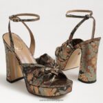 jp Sam Edelman 女性 クリステンのプラットフォームヒール ブロンズマルチ 4NFV0P817 履物 - Image 7