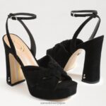 jp Sam Edelman 女性 クリステンのプラットフォームヒール 黒いスエード 4NFV0P819 履物 - Image 7