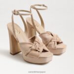 jp Sam Edelman 女性 クリステンのプラットフォームヒール カプチーノ スエード 4NFV0P818 履物