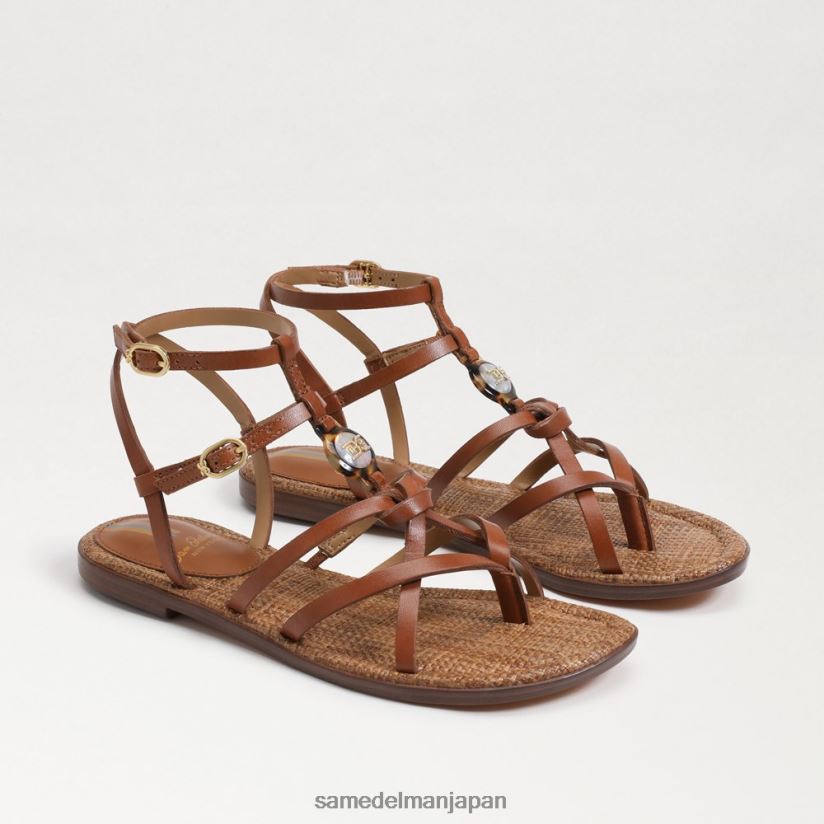 jp_sam_edelman_e5a5b3e680a7_e382b0e382a6e382a7e383b3_e382b0e383a9e38387e382a3e382a8e383bce382bfe383bc_e382b5e383b3e38380e383ab.jpg jp Sam Edelman 女性 グウェン グラディエーター サンダル 濃厚なコニャック 4NFV0P247 履物 - Image 1