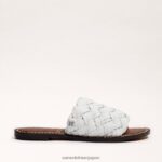 jp Sam Edelman 女性 グリフィン織りスライドサンダル 明るい白色 4NFV0P638 履物 - Image 2