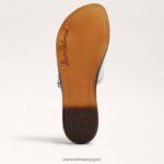 jp Sam Edelman 女性 グリフィン織りスライドサンダル 明るい白色 4NFV0P638 履物 - Image 6