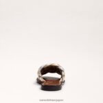 jp Sam Edelman 女性 グリフィン織りスライドサンダル 金箔/ソフトシルバー/ローズ 4NFV0P637 履物 - Image 5