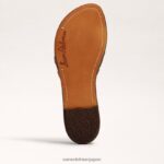 jp Sam Edelman 女性 グリフィン織りスライドサンダル 金箔/ソフトシルバー/ローズ 4NFV0P637 履物 - Image 6