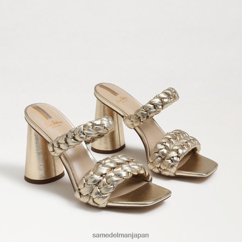 jp_sam_edelman_e5a5b3e680a7_e382b1e383b3e38389e383a9_e38396e383ade38383e382af_e38392e383bce383ab_e3839fe383a5e383bce383ab_e987.jpg jp Sam Edelman 女性 ケンドラ ブロック ヒール ミュール 金箔革 4NFV0P804 履物 - Image 1