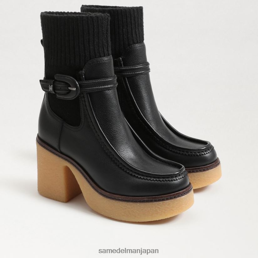 jp_sam_edelman_e5a5b3e680a7_e382b7e38389e3838be383bce38396e383bce38384_e9bb92e38184e99da9_4nfv0p873_e5b1a5e789a9.jpg jp Sam Edelman 女性 シドニーブーツ 黒い革 4NFV0P873 履物 - Image 1