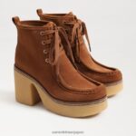 jp Sam Edelman 女性 ショー レースアップ ブーティ フロンティアブラウン 4NFV0P844 履物