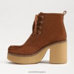jp Sam Edelman 女性 ショー レースアップ ブーティ フロンティアブラウン 4NFV0P844 履物 - Image 4