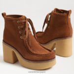 jp Sam Edelman 女性 ショー レースアップ ブーティ フロンティアブラウン 4NFV0P844 履物 - Image 7