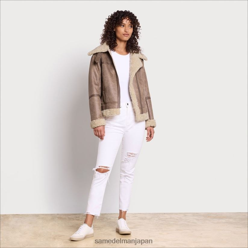 jp_sam_edelman_e5a5b3e680a7_e382b7e383a7e383bce38388e382a2e38393e382a8e383bce382bfe383bce382b8e383a3e382b1e38383e38388_e383a9.jpg jp Sam Edelman 女性 ショートアビエータージャケット ライトカーキ 4NFV0P1276 衣服 - Image 1