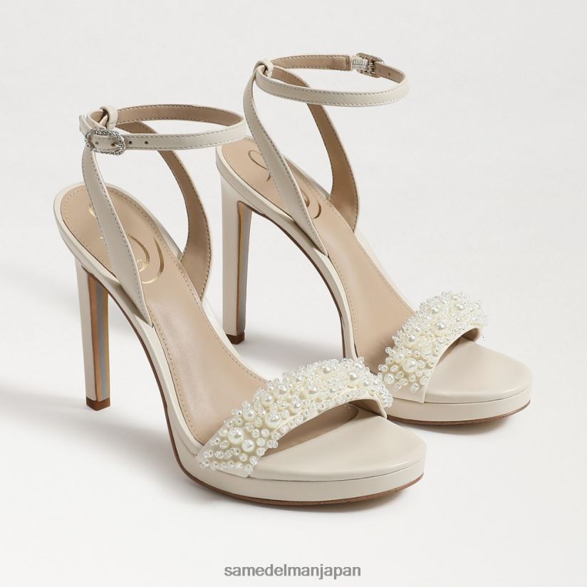 jp_sam_edelman_e5a5b3e680a7_e382b8e382a7e382a4e38389_e3839ae383abe383a9_e382a2e383b3e382afe383abe382b9e38388e383a9e38383e38397.jpg jp Sam Edelman 女性 ジェイド ペルラ アンクルストラップ ヒール モダンなアイボリー 4NFV0P615 履物 - Image 1