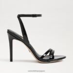 jp Sam Edelman 女性 ジェミーアンクルストラップヒール ブラックパテント 4NFV0P672 履物 - Image 2