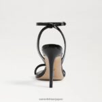 jp Sam Edelman 女性 ジェミーアンクルストラップヒール ブラックパテント 4NFV0P672 履物 - Image 5