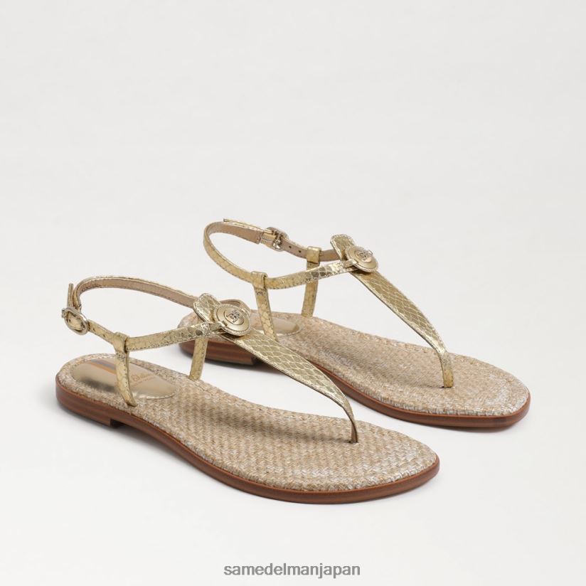 jp_sam_edelman_e5a5b3e680a7_e382b8e382b8_e382b7e382b0e3838de38383e38388_e38388e383b3e382b0_e382b5e383b3e38380e383ab_e98791_4nfv0p.jpg jp Sam Edelman 女性 ジジ シグネット トング サンダル 金 4NFV0P560 履物 - Image 1