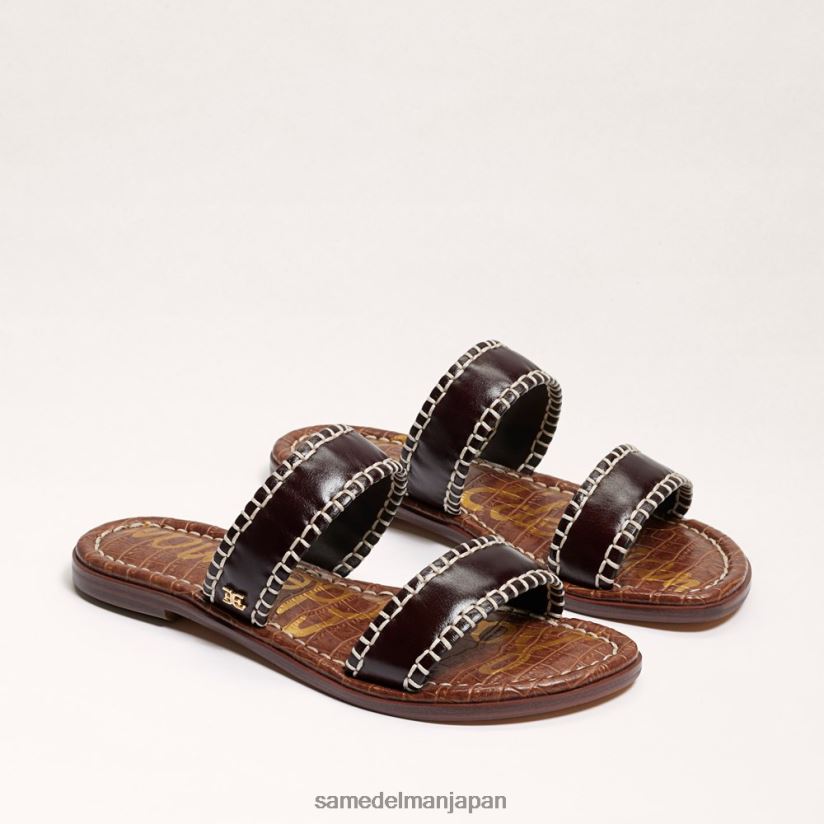 jp_sam_edelman_e5a5b3e680a7_e382b8e3838a_e382b9e383a9e382a4e38389e382b5e383b3e38380e383ab_e38380e383bce382afe38396e383a9e382a6.jpg jp Sam Edelman 女性 ジナ スライドサンダル ダークブラウン 4NFV0P263 履物 - Image 1