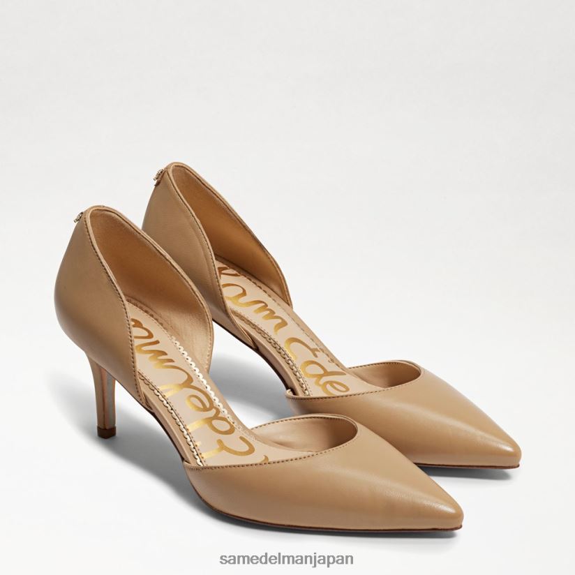 jp_sam_edelman_e5a5b3e680a7_e382b8e383a3e382a4e3838a_e3839de382a4e383b3e38386e38383e38389e38388e382a5_e382ade38388e382a5e383b3.jpg jp Sam Edelman 女性 ジャイナ ポインテッドトゥ キトゥンヒール ソフトベージュ 4NFV0P551 履物 - Image 1