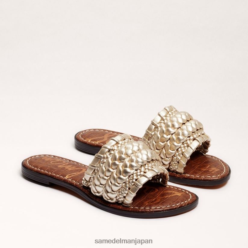 jp_sam_edelman_e5a5b3e680a7_e382b8e383a3e383bce38380_e382a6e383bce38396e383b3_e382b9e383a9e382a4e38389_e382b5e383b3e38380e383a.jpg jp Sam Edelman 女性 ジャーダ ウーブン スライド サンダル 金箔 4NFV0P406 履物 - Image 1