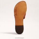 jp Sam Edelman 女性 ジョバンナ ラフィア スライド サンダル 金箔 4NFV0P71 履物 - Image 6