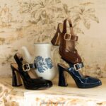 jp Sam Edelman 女性 ジルディー スリングバック メリー ジェーン ヒール ブラックパテント 4NFV0P316 履物 - Image 2