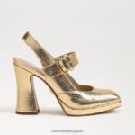 jp Sam Edelman 女性 ジルディー スリングバック メリー ジェーン ヒール アンバーゴールド 4NFV0P317 履物 - Image 2