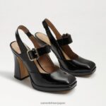 jp Sam Edelman 女性 ジルディー スリングバック メリー ジェーン ヒール ブラックパテント 4NFV0P316 履物