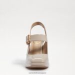 jp Sam Edelman 女性 ジルディー スリングバック メリー ジェーン ヒール リネンの特許 4NFV0P315 履物 - Image 3
