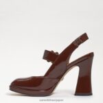 jp Sam Edelman 女性 ジルディー スリングバック メリー ジェーン ヒール 温かいココアの特許 4NFV0P314 履物 - Image 4