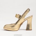 jp Sam Edelman 女性 ジルディー スリングバック メリー ジェーン ヒール アンバーゴールド 4NFV0P317 履物 - Image 4