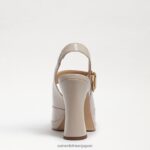 jp Sam Edelman 女性 ジルディー スリングバック メリー ジェーン ヒール リネンの特許 4NFV0P315 履物 - Image 5