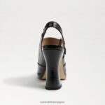 jp Sam Edelman 女性 ジルディー スリングバック メリー ジェーン ヒール ブラックパテント 4NFV0P316 履物 - Image 5