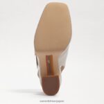 jp Sam Edelman 女性 ジルディー スリングバック メリー ジェーン ヒール リネンの特許 4NFV0P315 履物 - Image 6