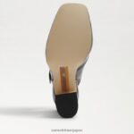 jp Sam Edelman 女性 ジルディー スリングバック メリー ジェーン ヒール ブラックパテント 4NFV0P316 履物 - Image 6