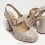 jp Sam Edelman 女性 ジルディー スリングバック メリー ジェーン ヒール リネンの特許 4NFV0P315 履物 - Image 7
