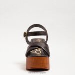 jp Sam Edelman 女性 スザンナ プラットフォーム ブロックヒール 黒い革 4NFV0P567 履物 - Image 3