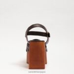 jp Sam Edelman 女性 スザンナ プラットフォーム ブロックヒール 黒い革 4NFV0P567 履物 - Image 5