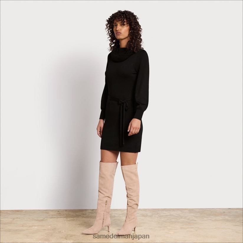 jp_sam_edelman_e5a5b3e680a7_e382bfe383bce38388e383abe3838de38383e382afe3839fe3838be38389e383ace382b9_e9bb92_4nfv0p1146_e8a1a3e69c.jpg jp Sam Edelman 女性 タートルネックミニドレス 黒 4NFV0P1146 衣服 - Image 1