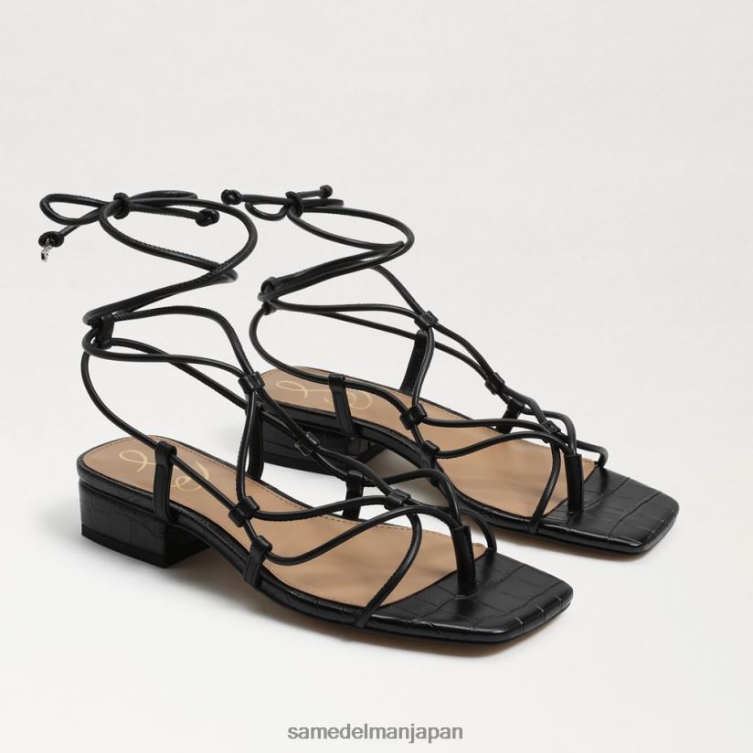 jp_sam_edelman_e5a5b3e680a7_e38380e38395e382a3e383bce382b5e383b3e38380e383ab_e9bb92e38184e99da9_4nfv0p420_e5b1a5e789a9.jpg jp Sam Edelman 女性 ダフィーサンダル 黒い革 4NFV0P420 履物 - Image 1