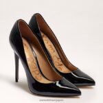 jp Sam Edelman 女性 ダンナ ポインテッドトゥ ヒール ブラックパテント 4NFV0P411 履物
