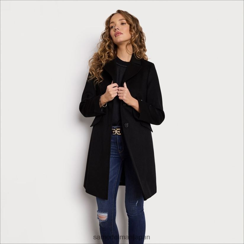jp_sam_edelman_e5a5b3e680a7_e38384e382a4e383abe382a6e383bce383abe382b3e383bce38388_e9bb92_4nfv0p1221_e8a1a3e69c8d.jpg jp Sam Edelman 女性 ツイルウールコート 黒 4NFV0P1221 衣服 - Image 1